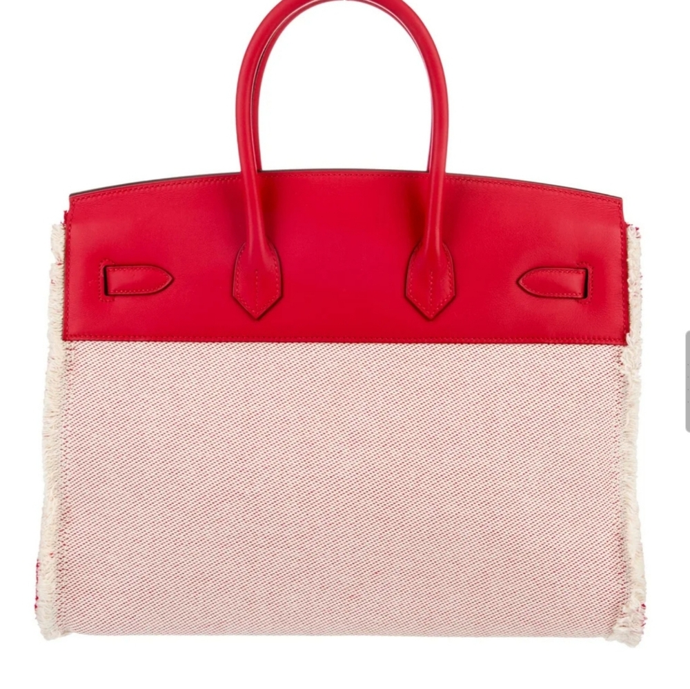 Beautiful Toile & Swift Fray Birkin 35 - Picture 3 of 5